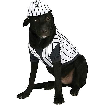 Traje de perro de jugador de béisbol