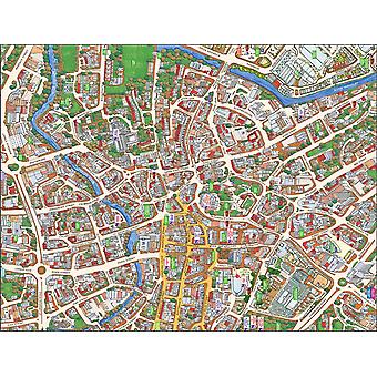 Stadtbilder Stadtplan von Norwich 400 Stück Puzzle 470 x 320 mm (Hpy)