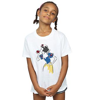 Disney Prinzessin Mädchen Schnee weißen Apple Glitzer T-Shirt