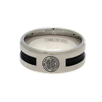 Celtic Black Inlay Ring Large