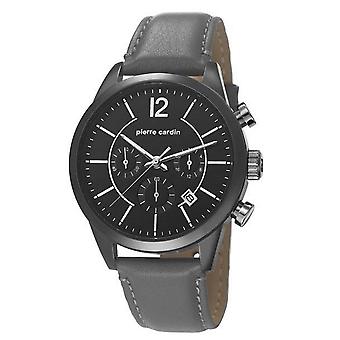 Pierre Cardin mens watch relógio couro Chrono TROCA PC106591F04