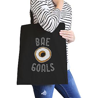 Bae Goals Black Cotton Eco Bag Cute Graphic Birthday Gifts For Him